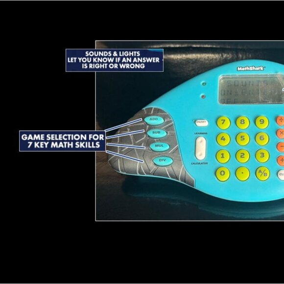NEW!_MathShark Digital Math Game, Handheld Electronic Math Learning Game, Age 6+ - Picture 7 of 9